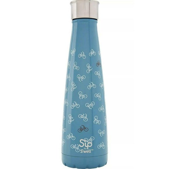 Sip by Swell Water Bottle 15 oz Stainless Steel Insulated Shifting Gears Bicycle - Picture 2 of 4